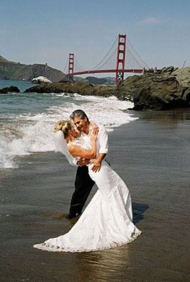 Wedding photography from Baker Beach San Francisco, California